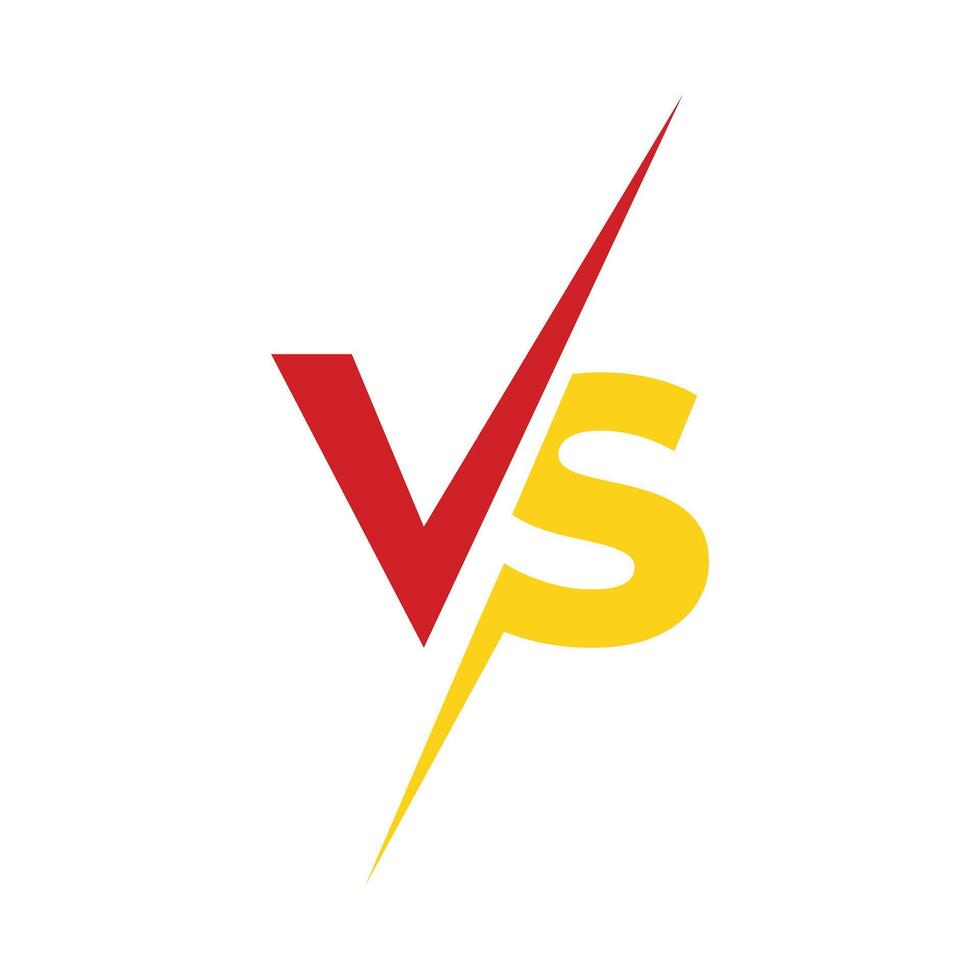 versus logo design template for game battle competition vector