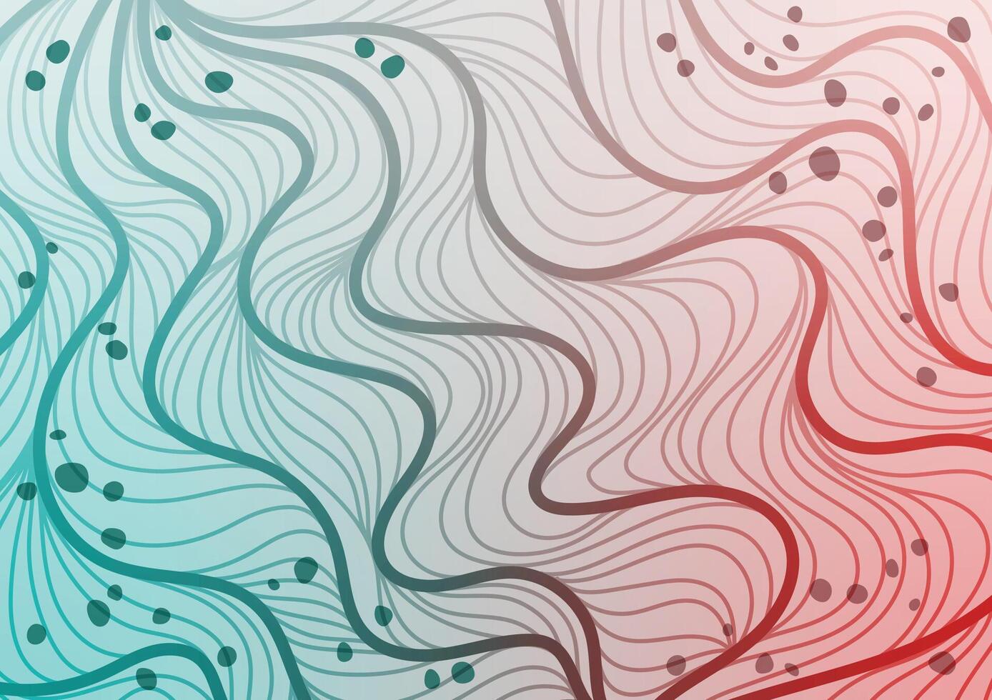 Abstract green line red wave curve presentation background vector