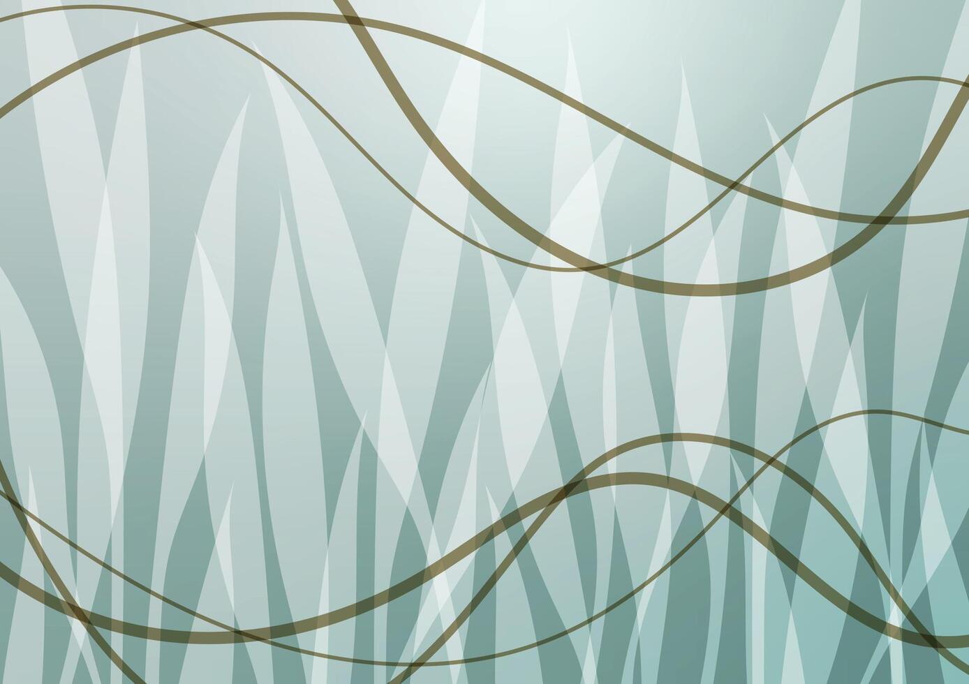 Tropical green line natural art leaf background vector