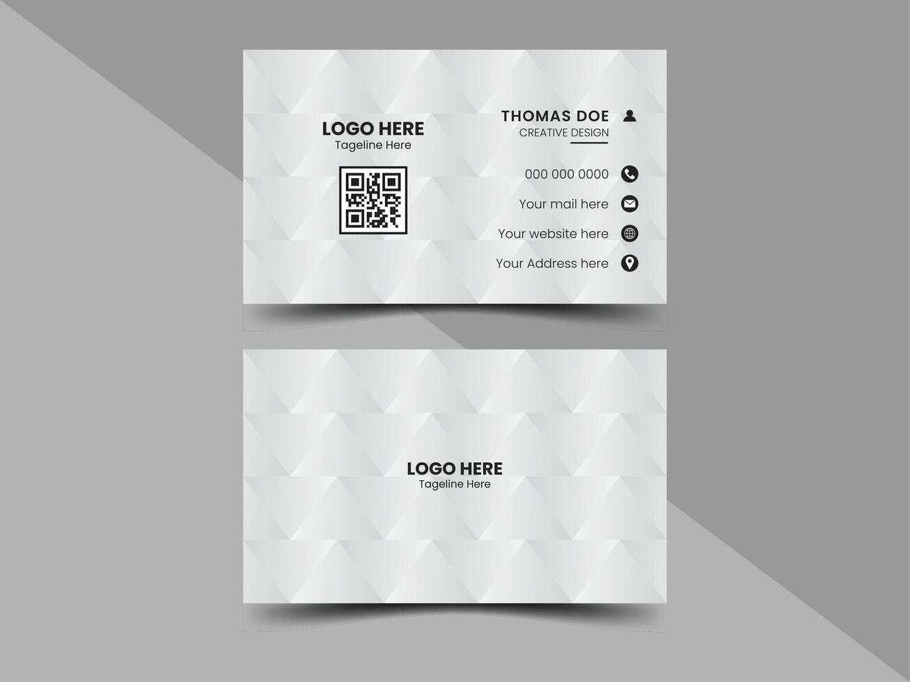 Creative business card design template. vector