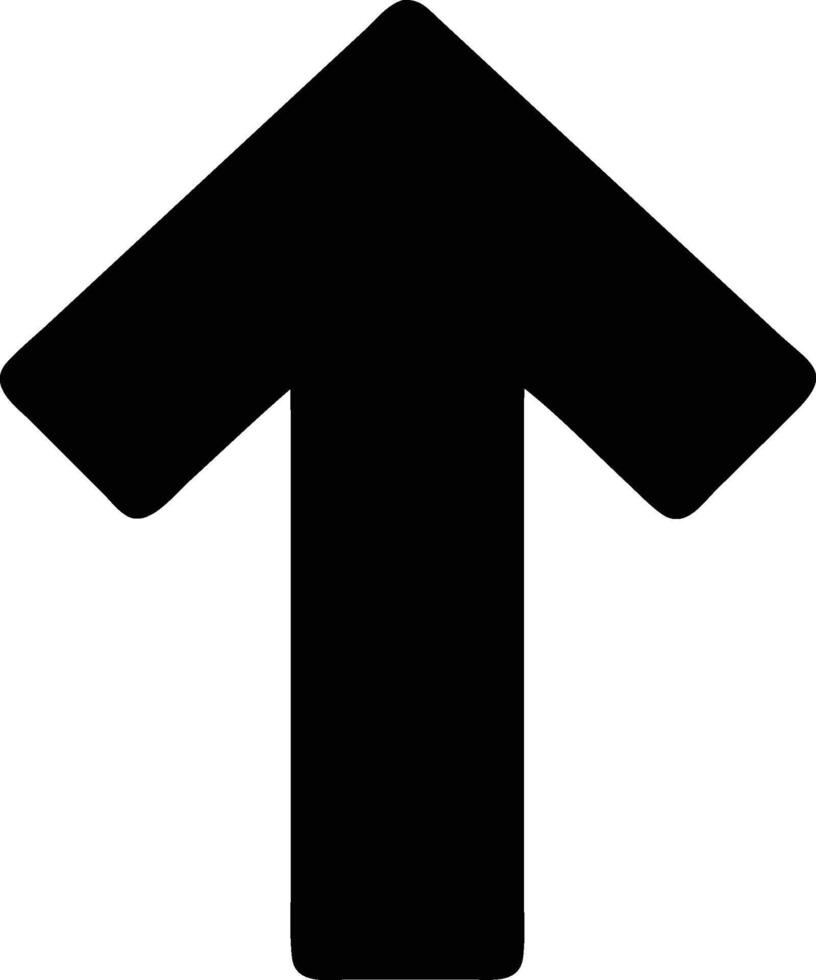 an up arrow pointing icon vector