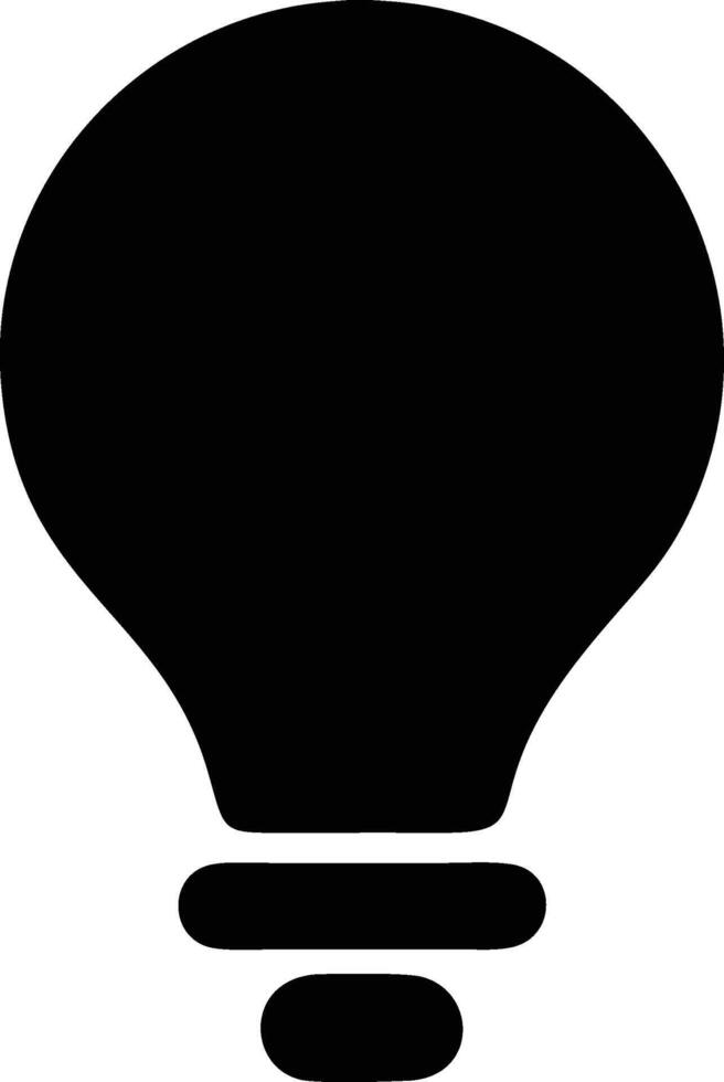 a black light bulb icon on a white background vector
