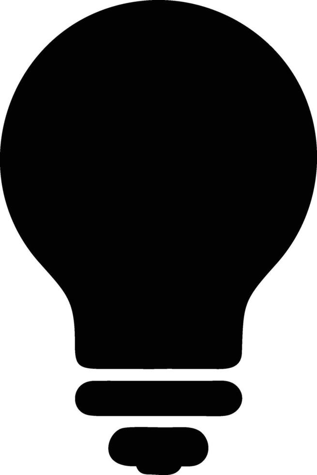 a black light bulb icon on a white background vector