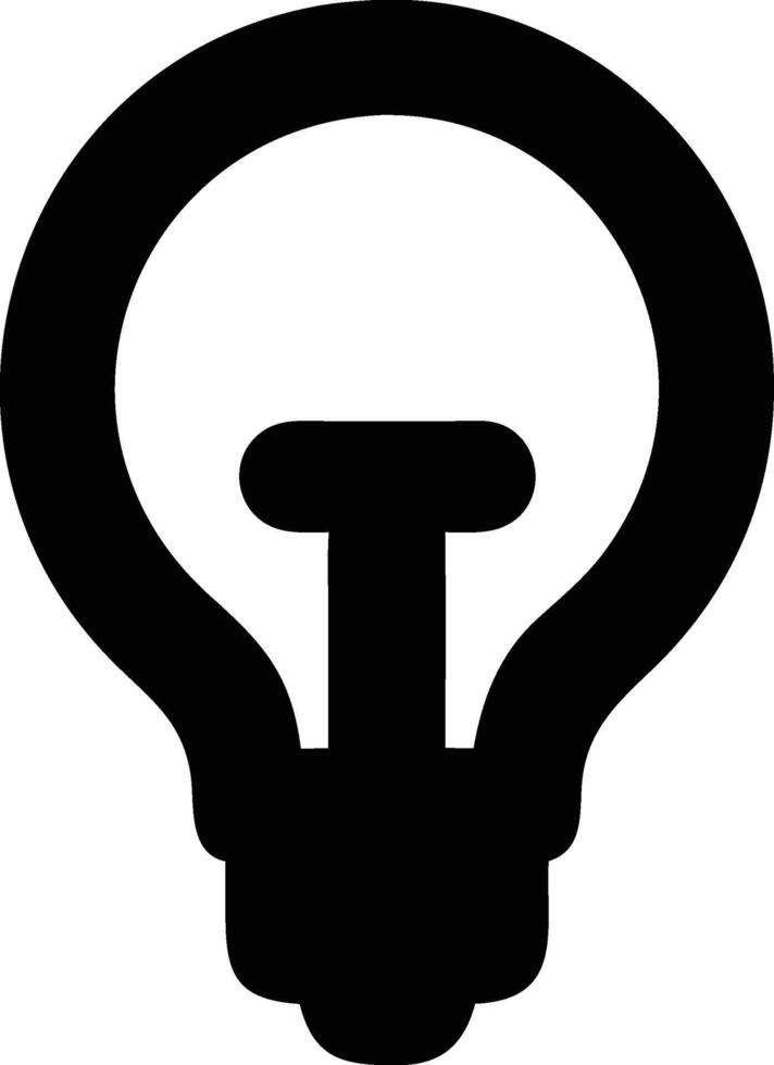 a black light bulb icon vector