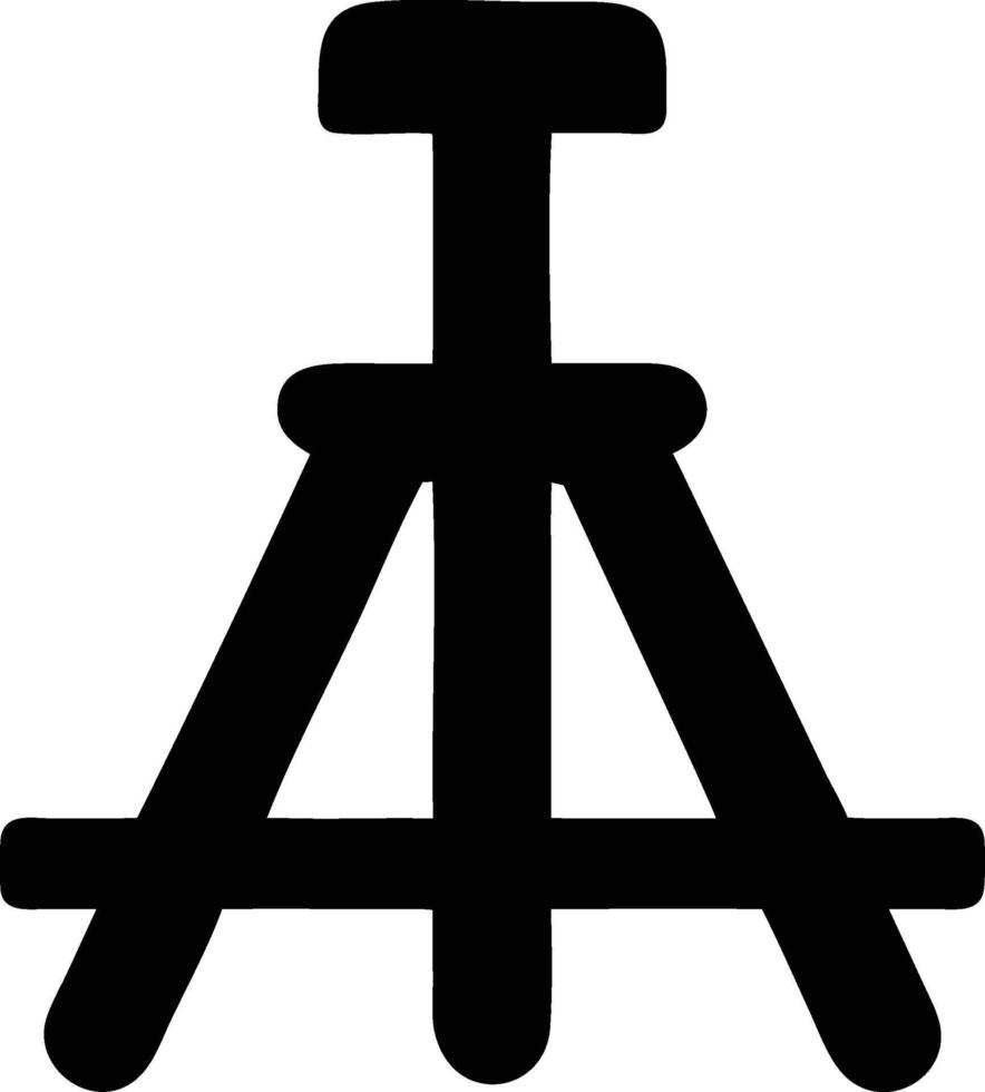 a black and white silhouette of a tripod vector