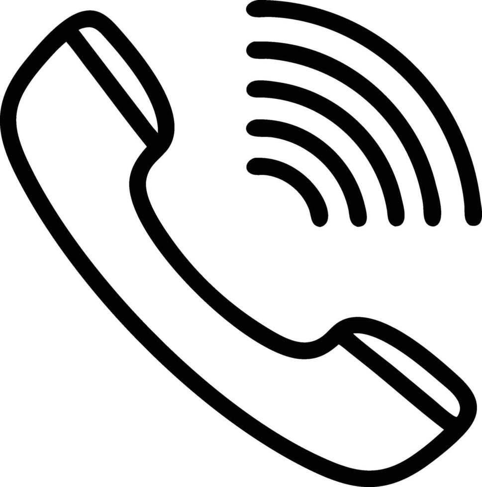 phone icon with a phone receiver vector