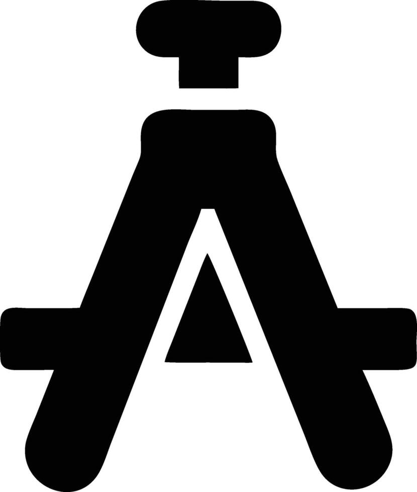 a black and white logo of a tripod vector
