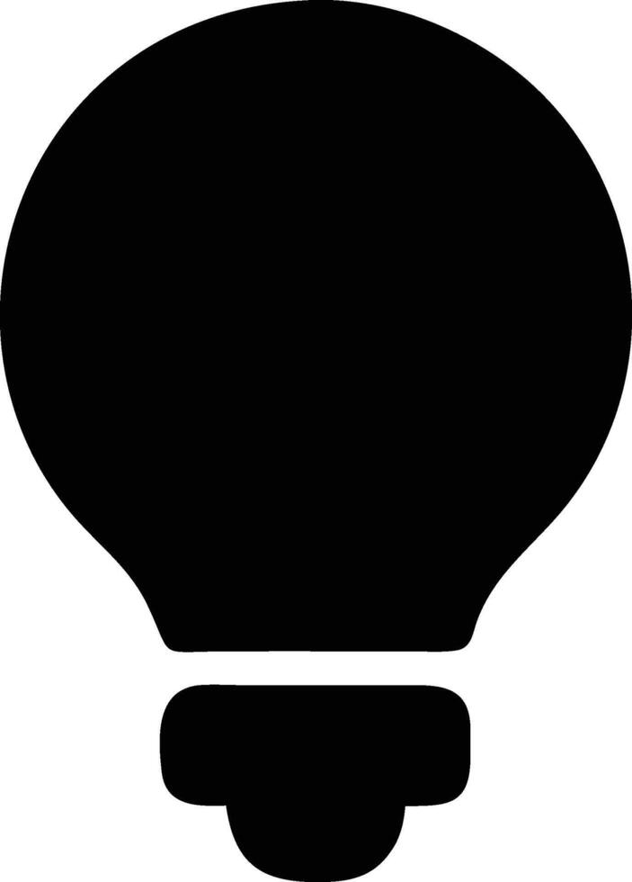 a black light bulb icon with white background vector