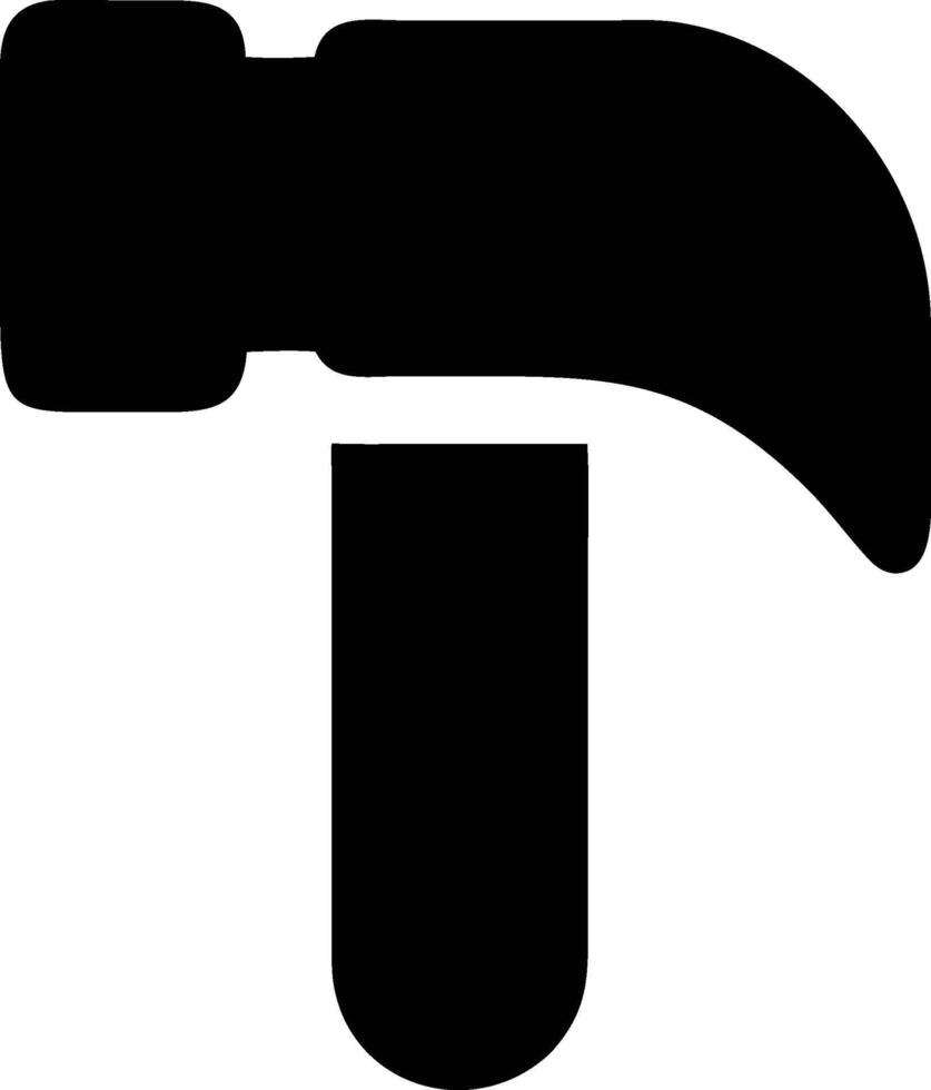 hammer icon outline on a white background vector