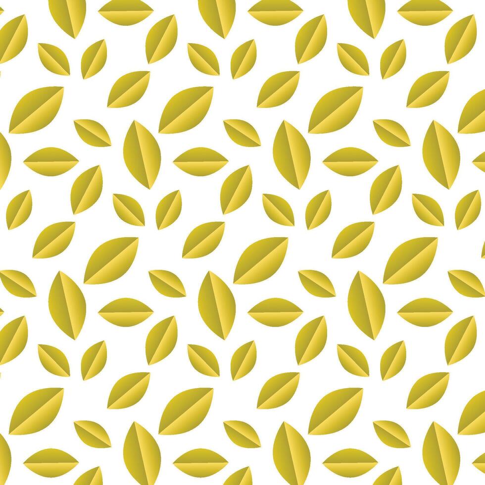 a pattern of yellow leaves on a white background vector