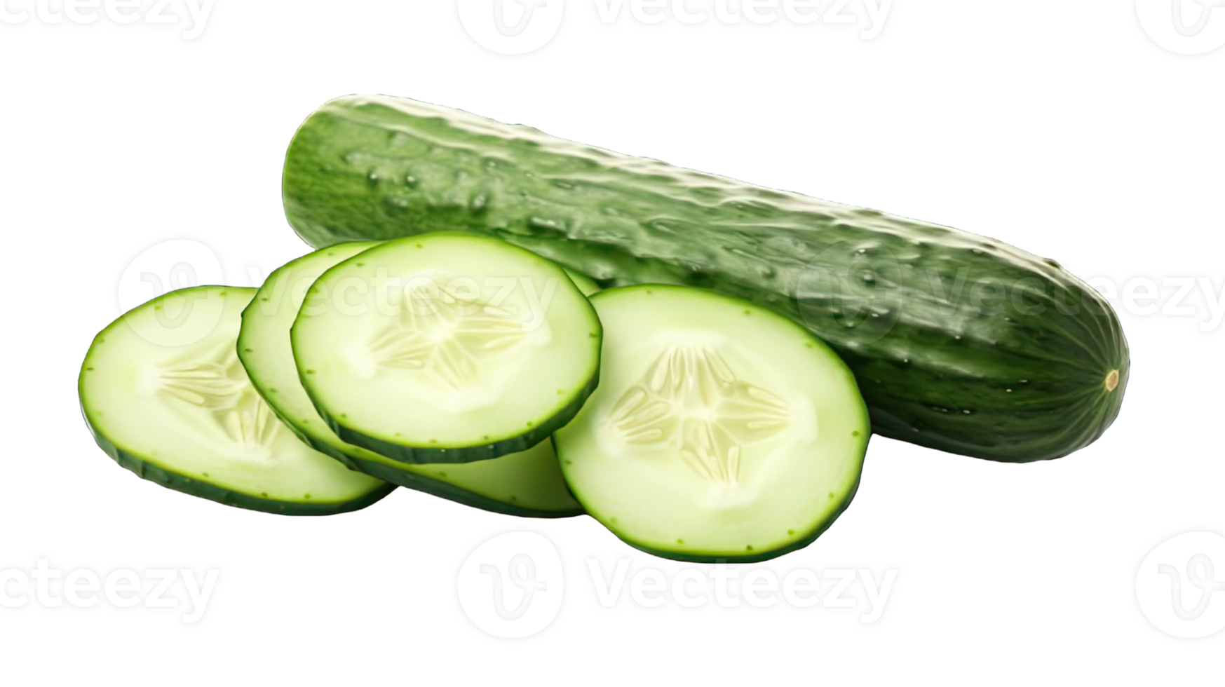 . Cucumber isolated on a transparent background. png