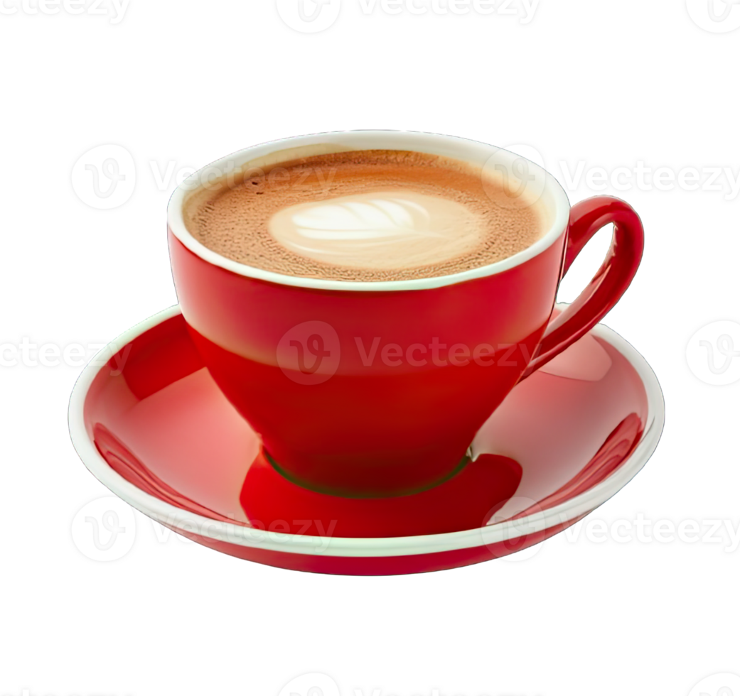 . Coffee red cup isolated on a transparent background. png