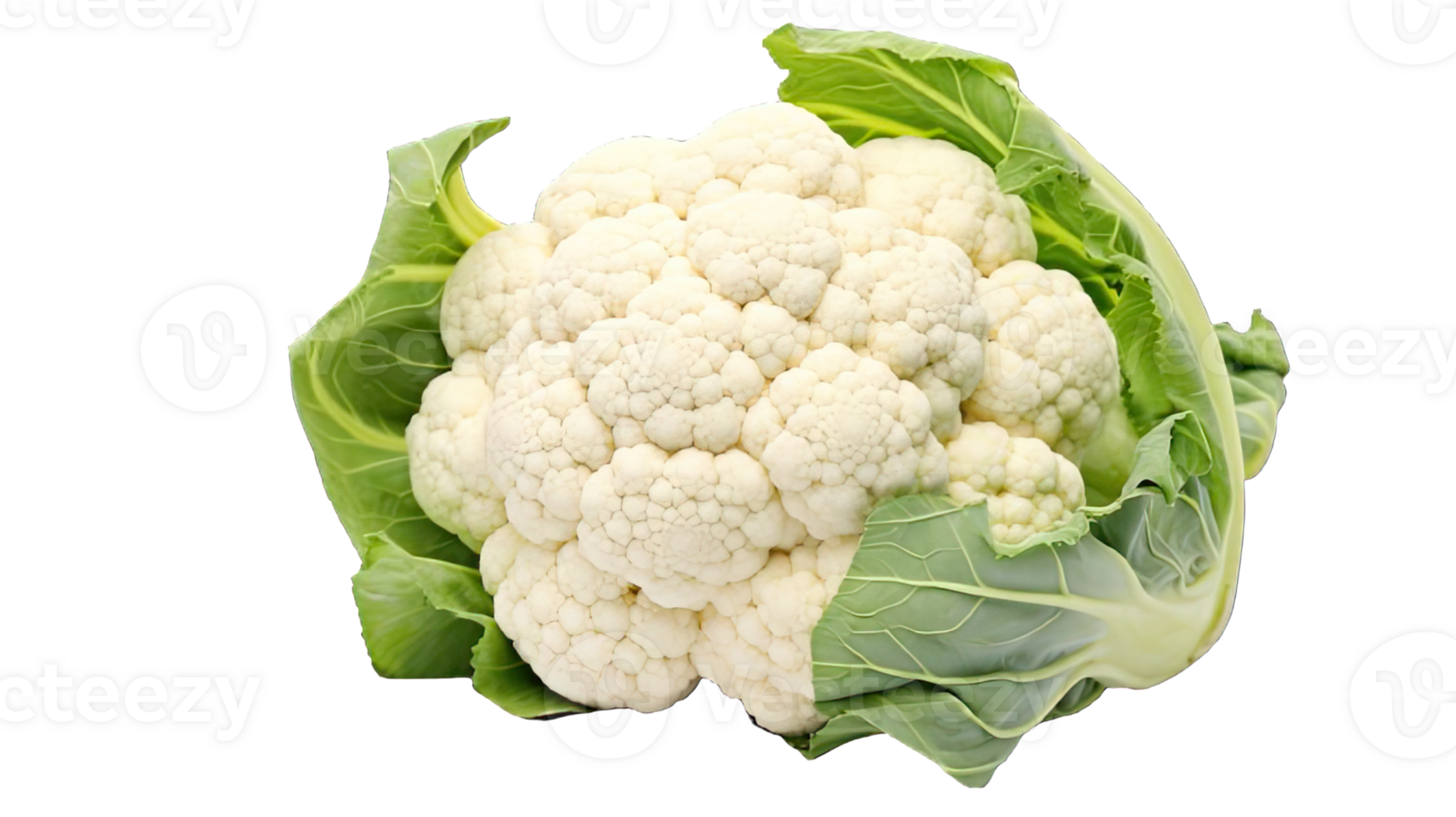 . Cauliflower isolated on a transparent background. png