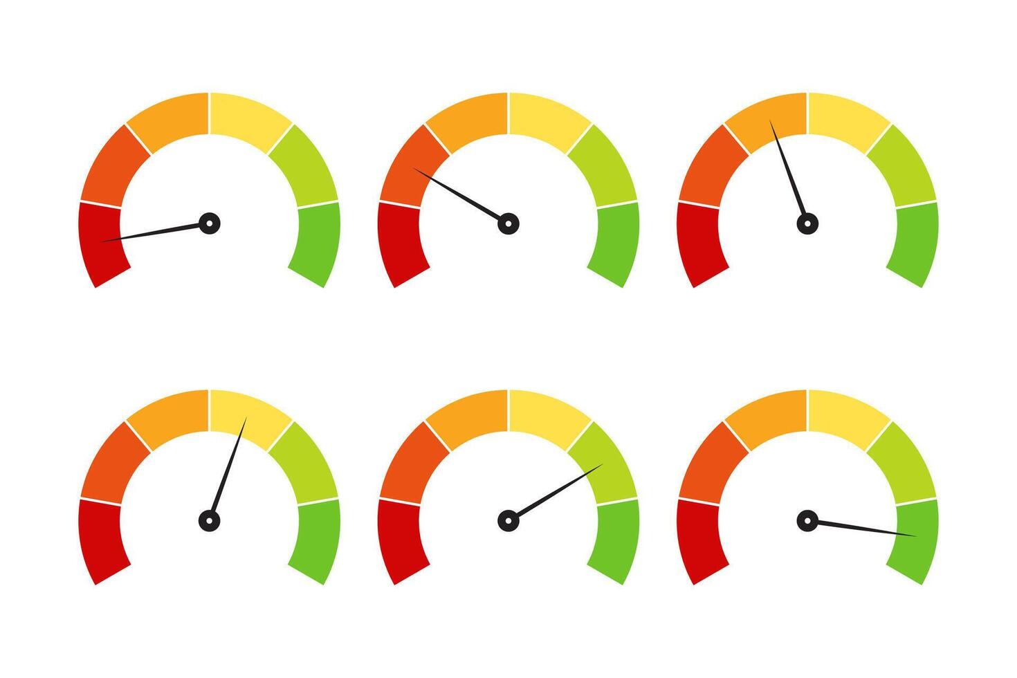 Set of customer satisfaction indicators or credit scores vector