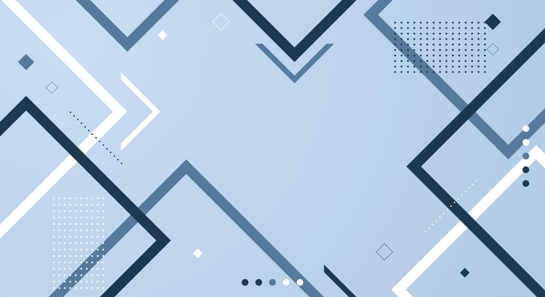 Geometric background in blue square style vector