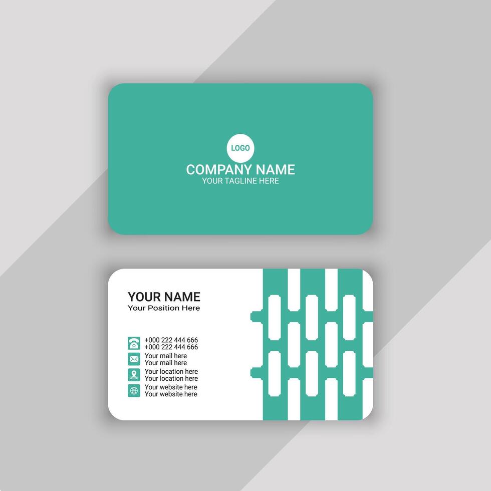 professional visiting card template design vector