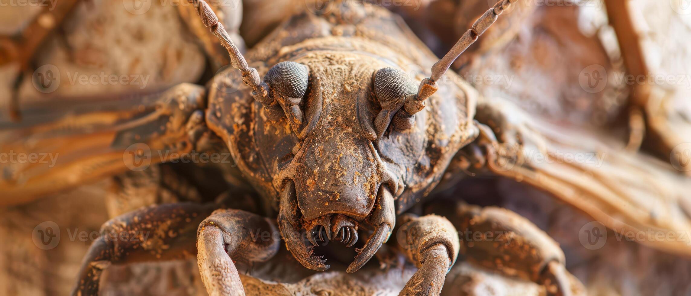 Close Up Of A Giant Longhorn Beetle's Head photo