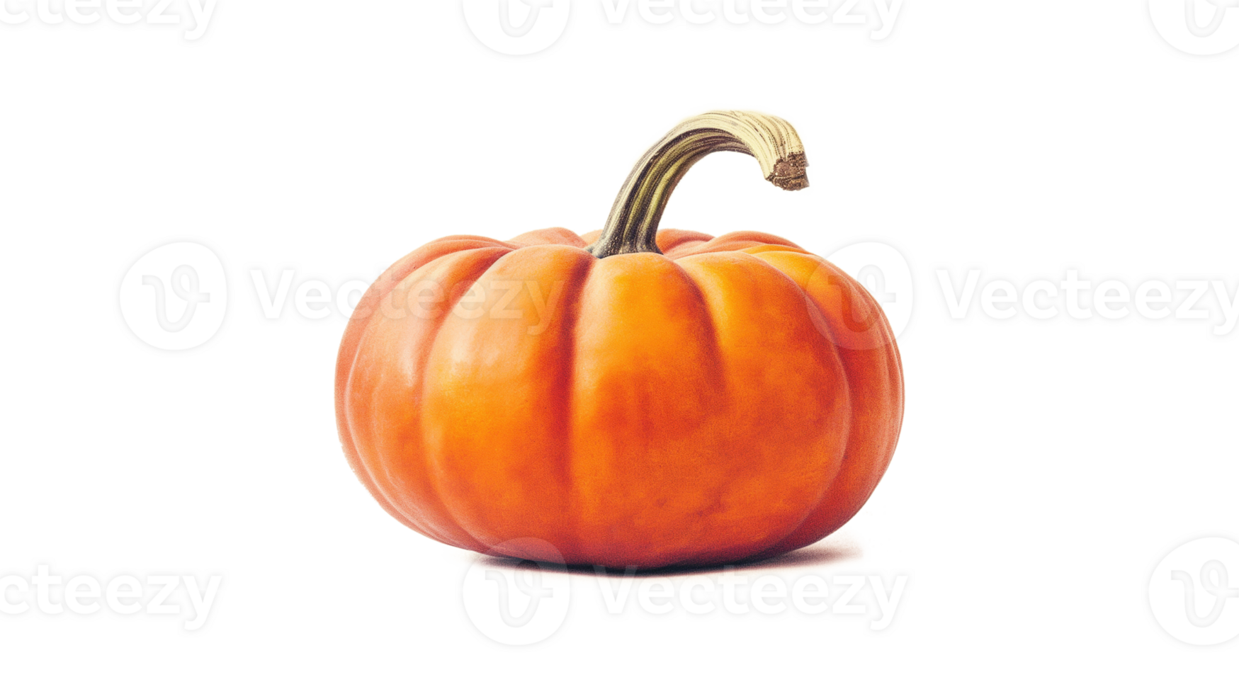 A large orange pumpkin with a stem. The pumpkin is sitting on a white background. The pumpkin is the main focus of the image png
