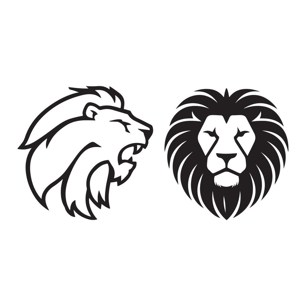 Lion Heads Design vector