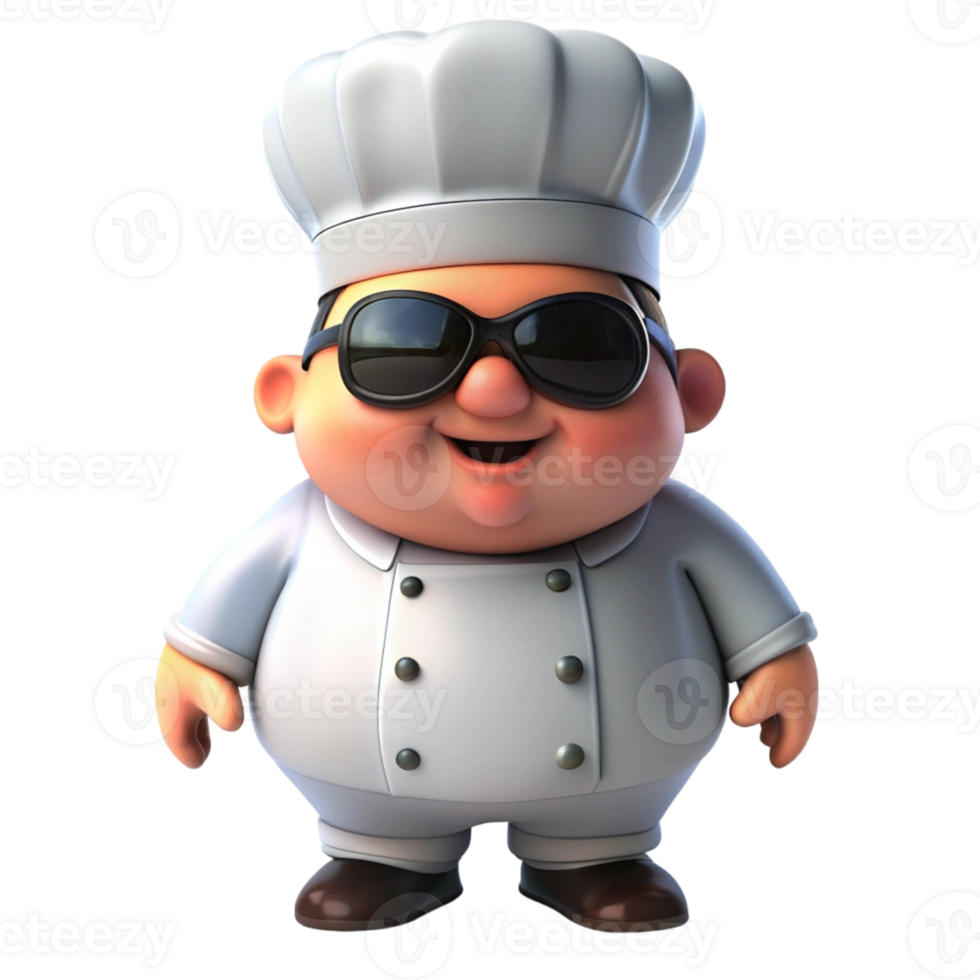 aigenerated chef with sunglasses png