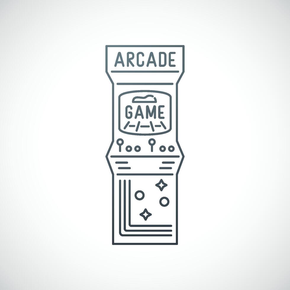 Retro game emblem. vector