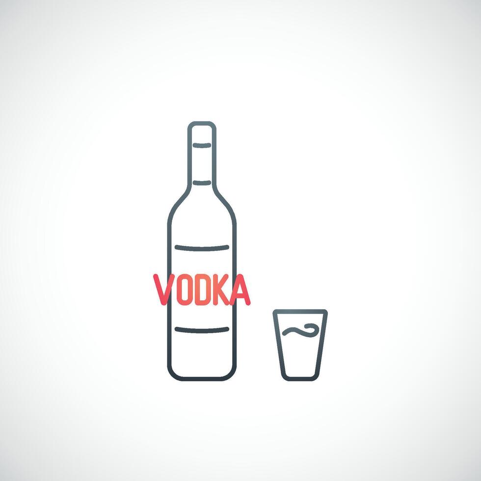 Vodka line icon. vector