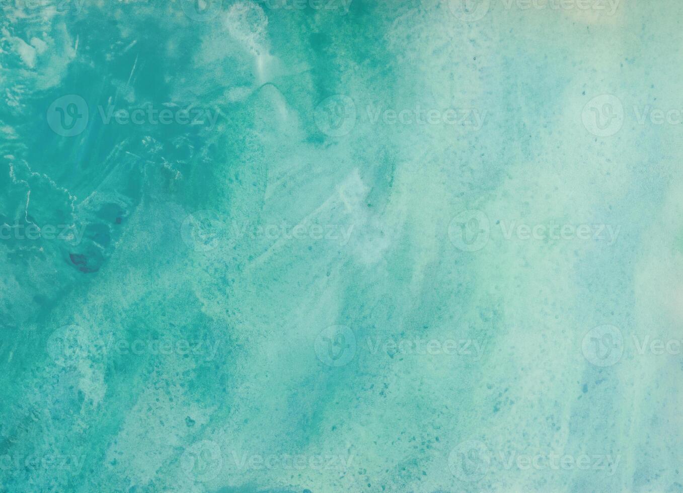 Abstract Green Sea Watercolor Texture photo