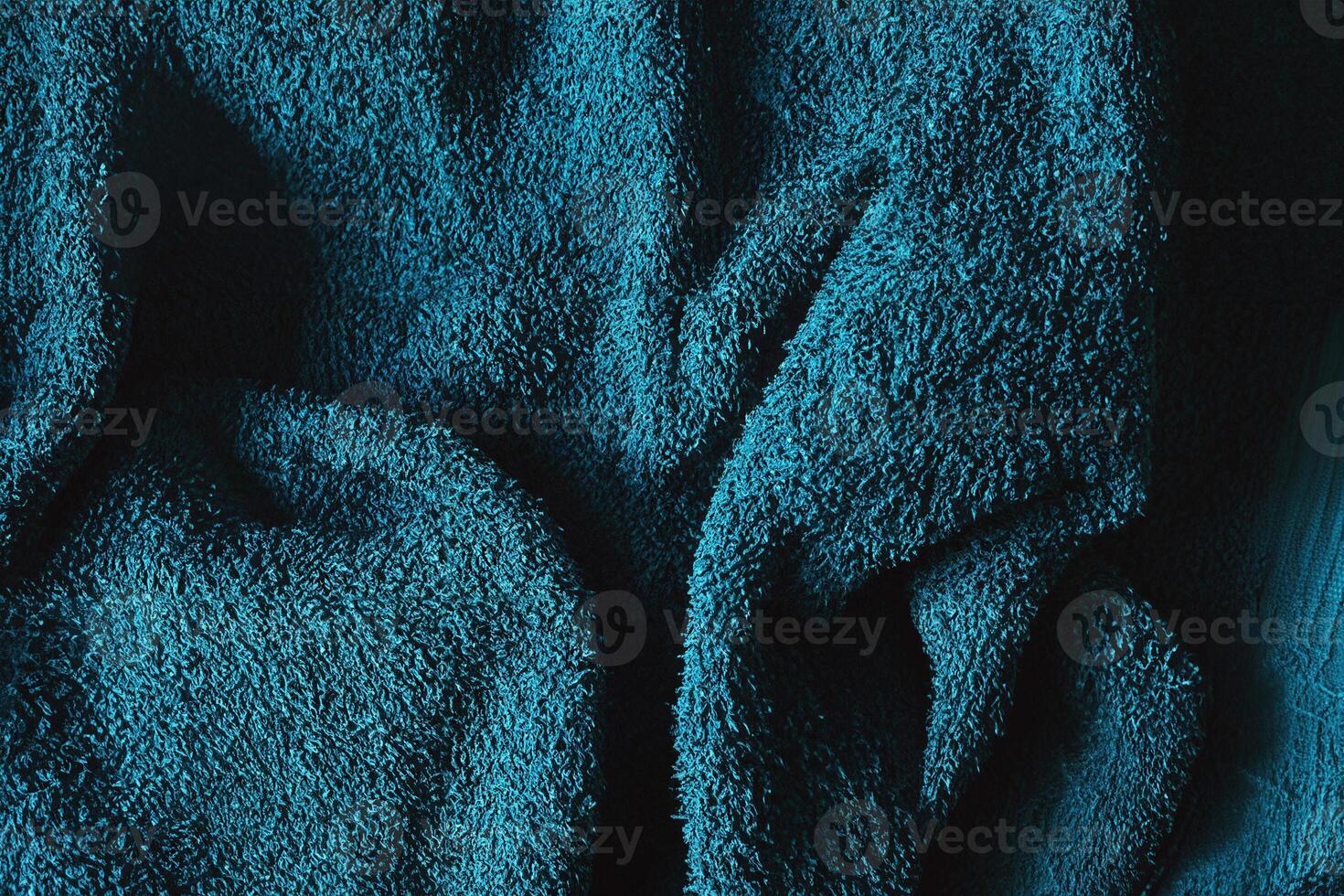 Close-Up of Cotton Bath Towel Texture photo