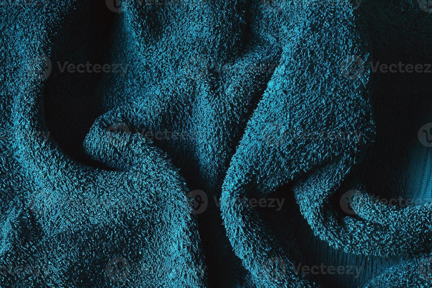 Close-Up of Cotton Bath Towel Texture photo