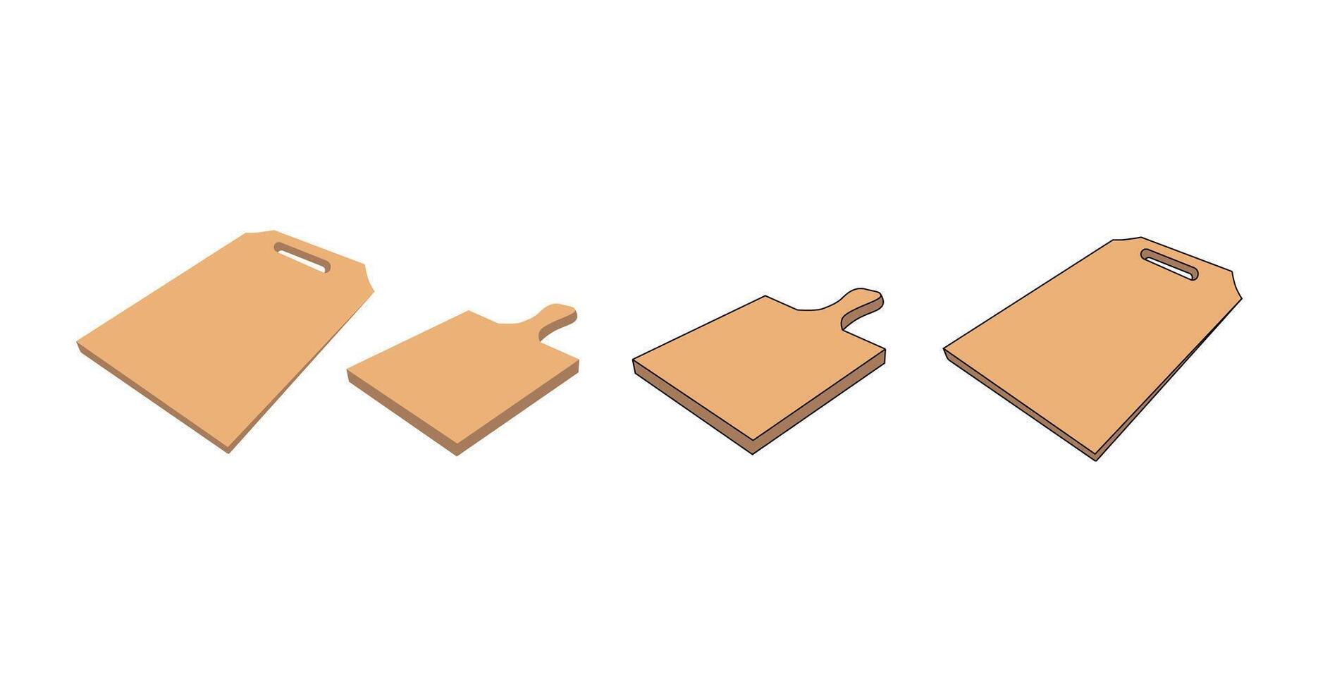 flat illustration of cutting board vector