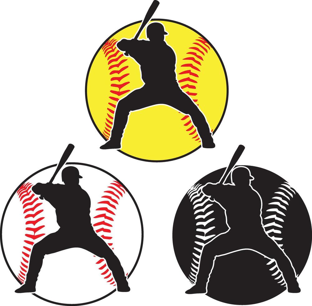 Baseball Men, Baseball Player, Softball Silhouette, Baseball Clip Art vector