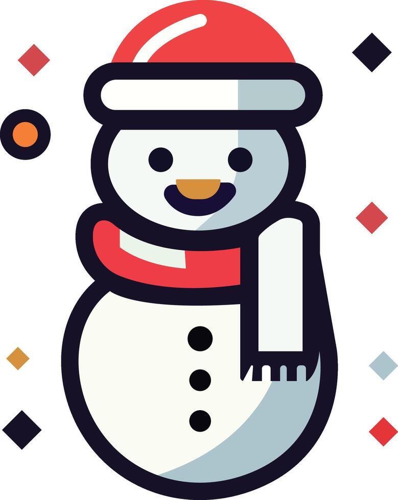 christmas kawaii flat icon vector
