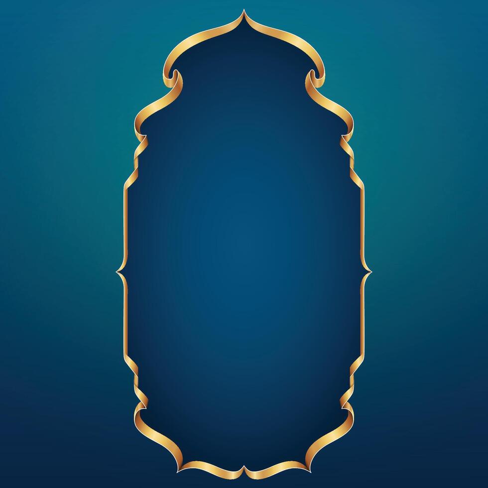 Frame Ribbon Style for Islamick event vector