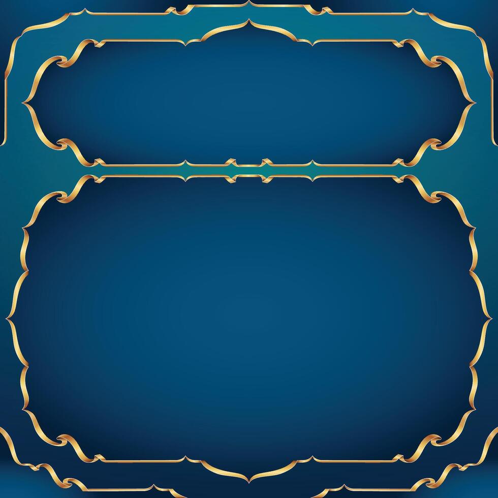 Frame Ribbon Style for islamic event Decoration vector