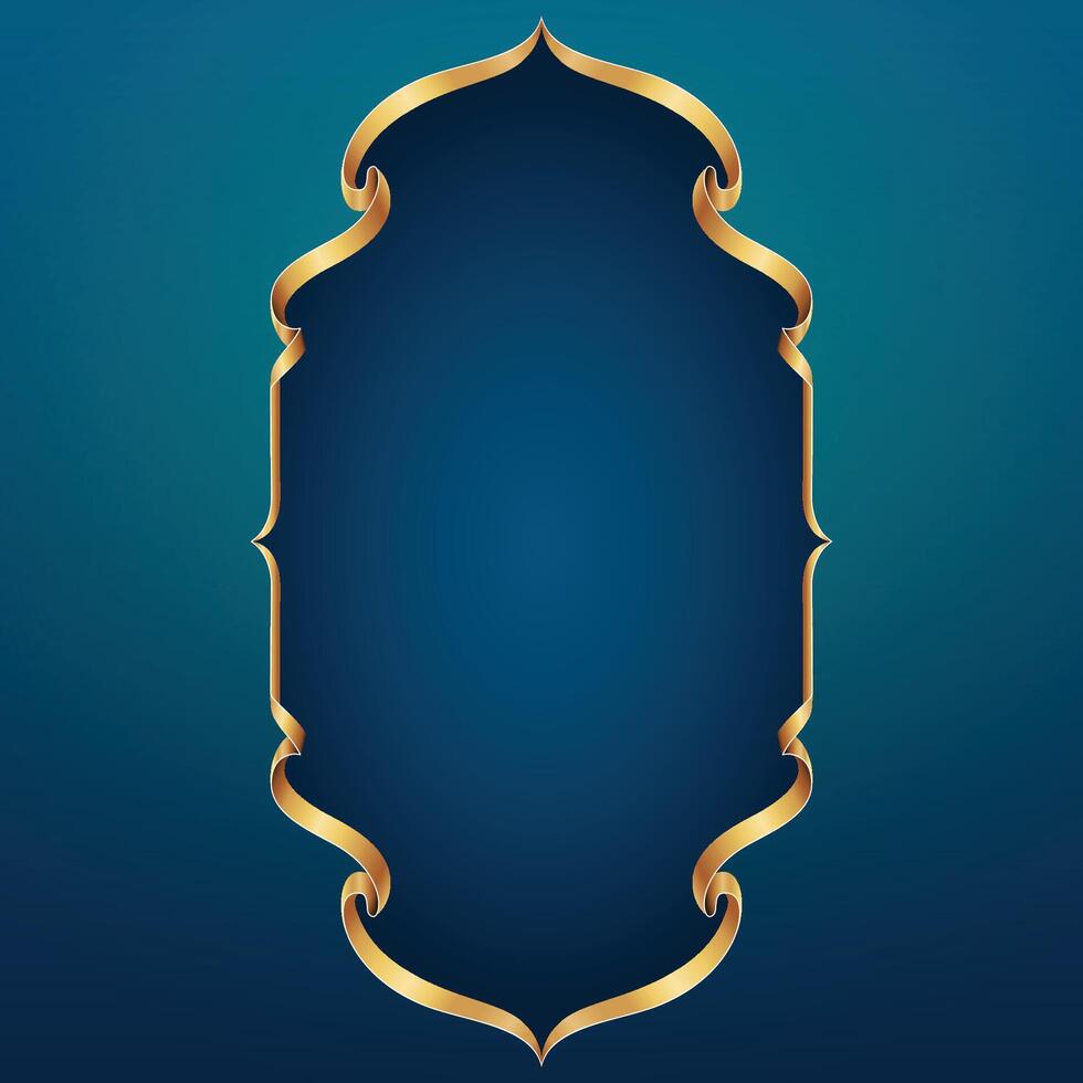 Frame Ribbon Style for Islamic background Decoration vector