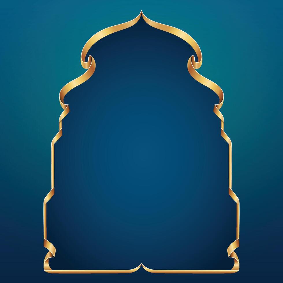 Frame Ribbon Style for islamic background vector