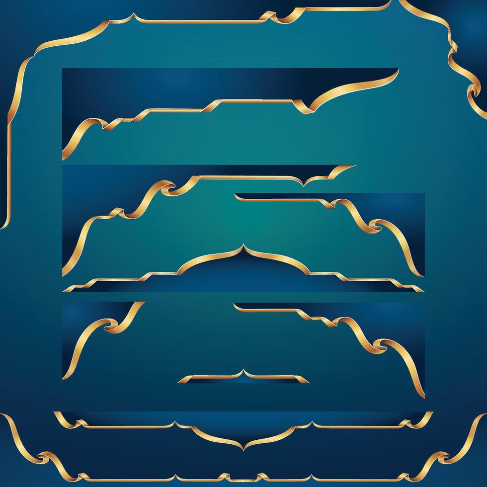 Islamic Background Frame Corner for Decoration vector