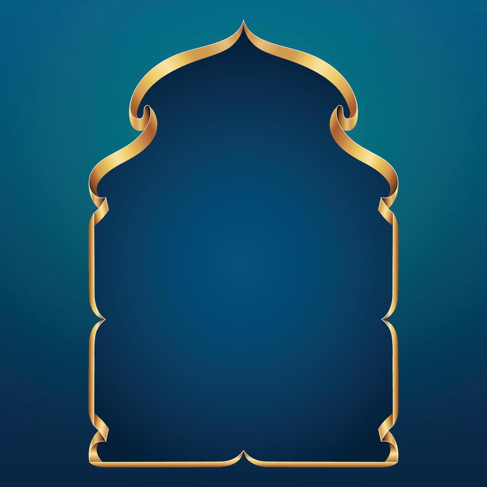 Frame Ribbon Style for Islamic post design vector