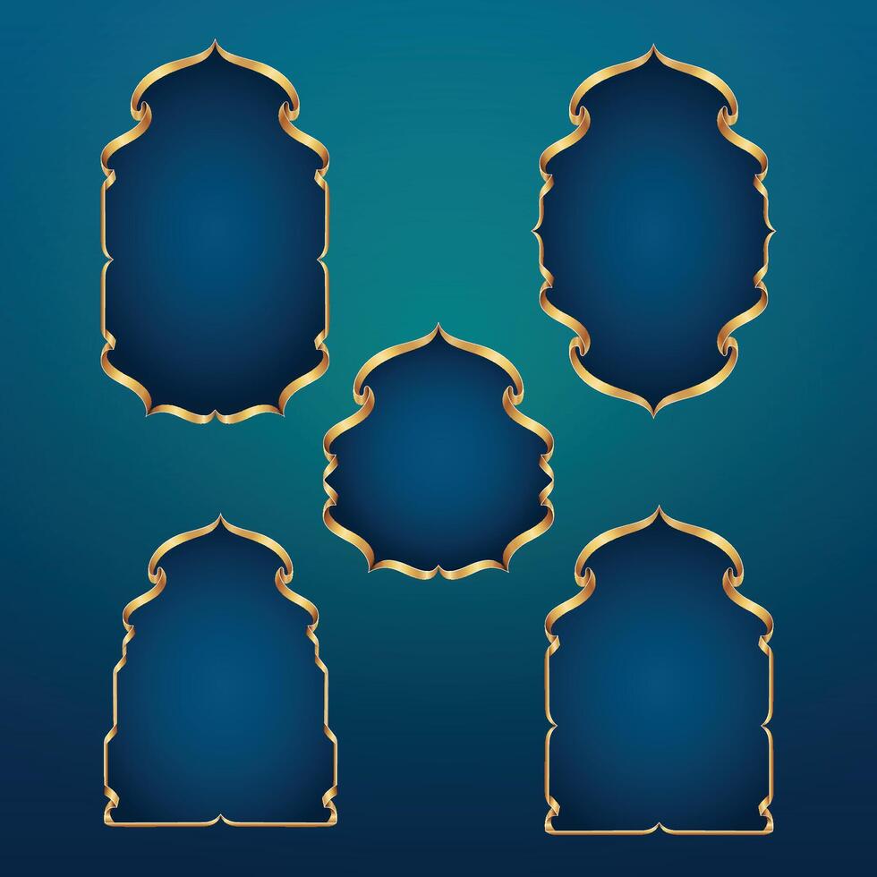 Islamic frame Decoration Bundle vector
