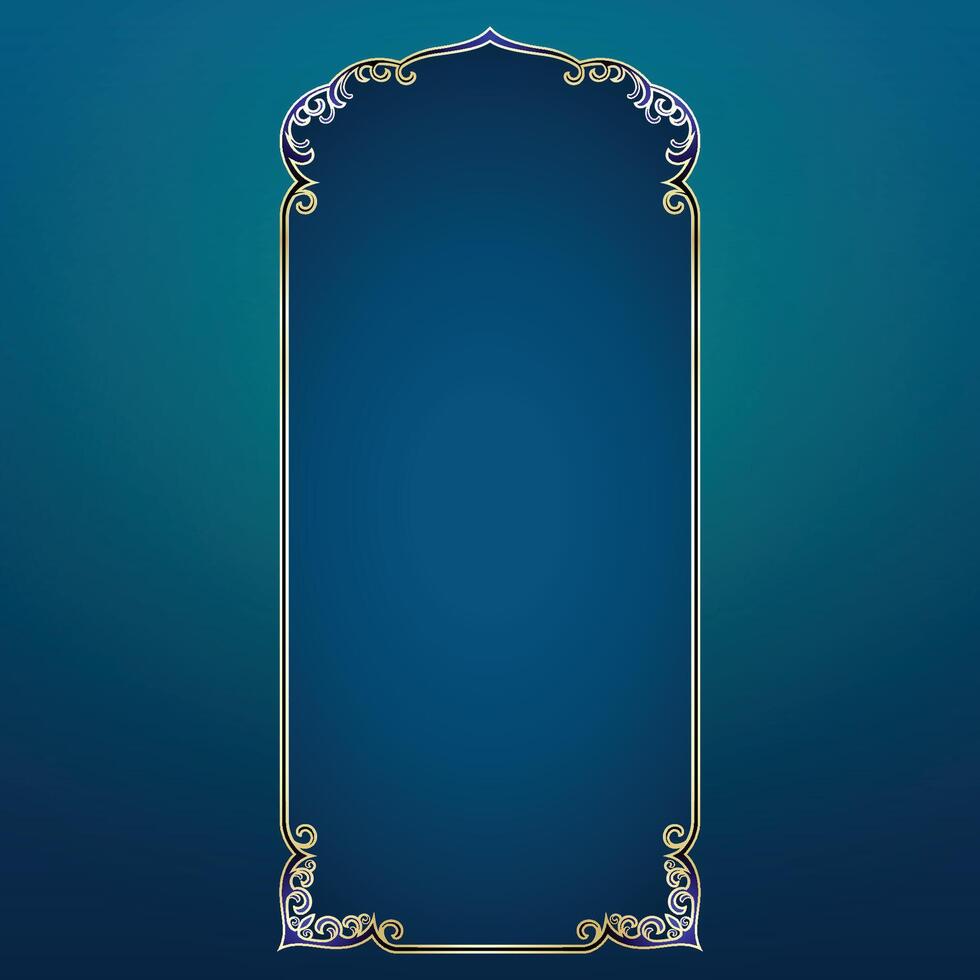 Islamic Frame Decoration For islamic Background vector