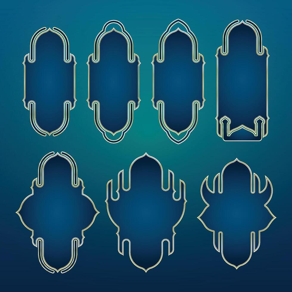 Frame bundle For islamic Background vector