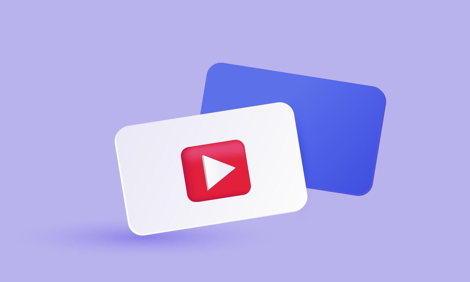 3d icon social media play minimal concept new idea design vector