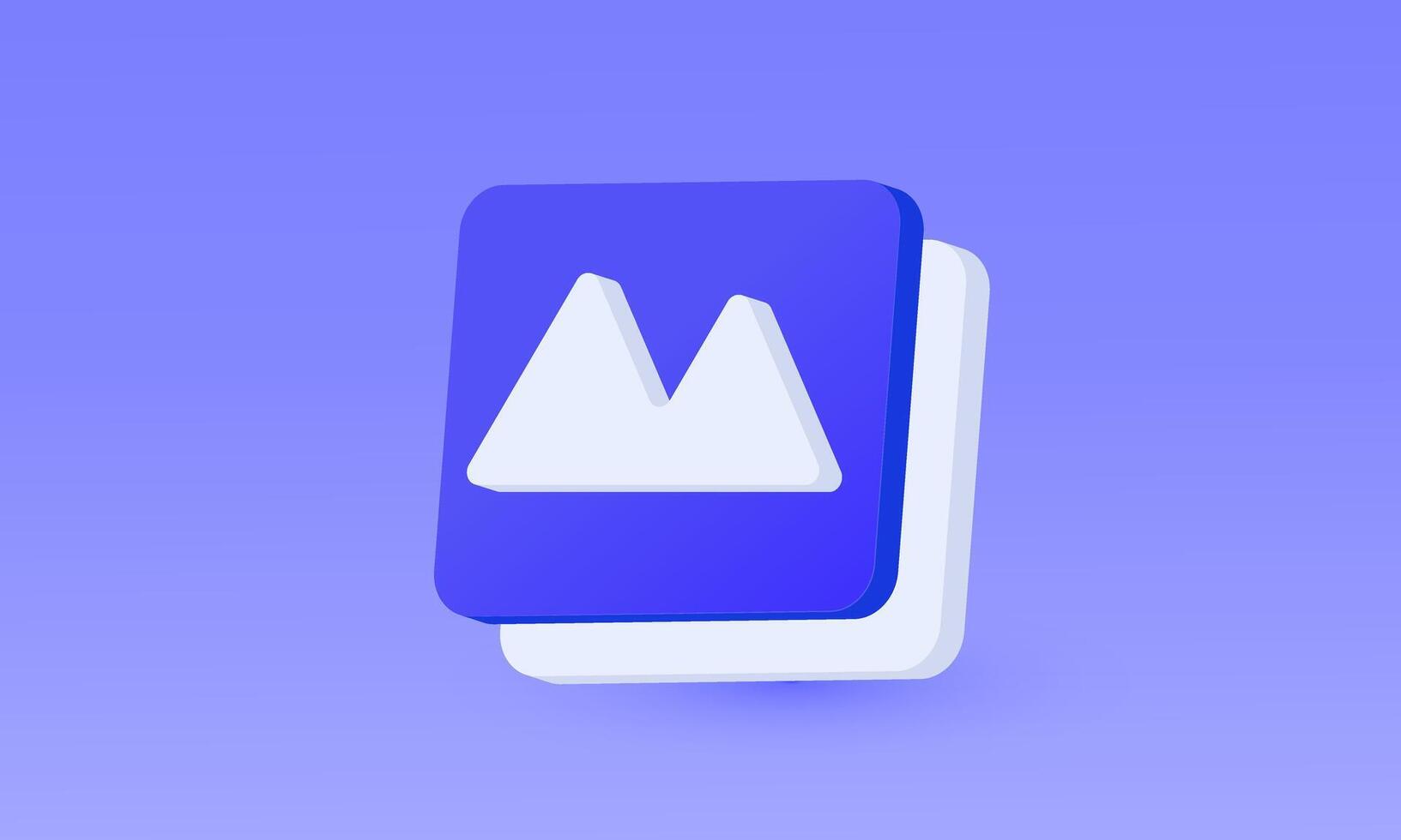 3d icon gallery new idea design vector