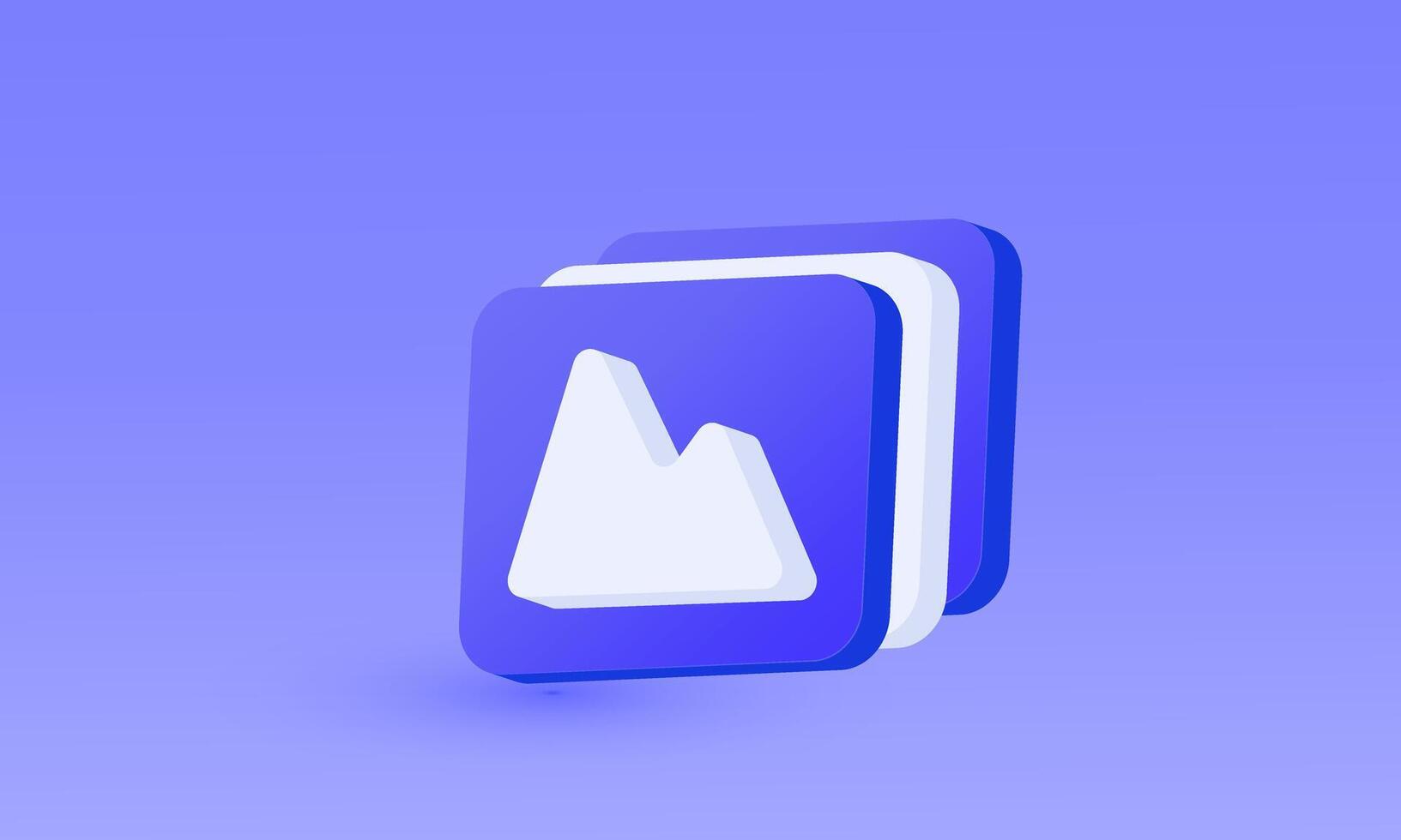 3d icon gallery new idea design vector
