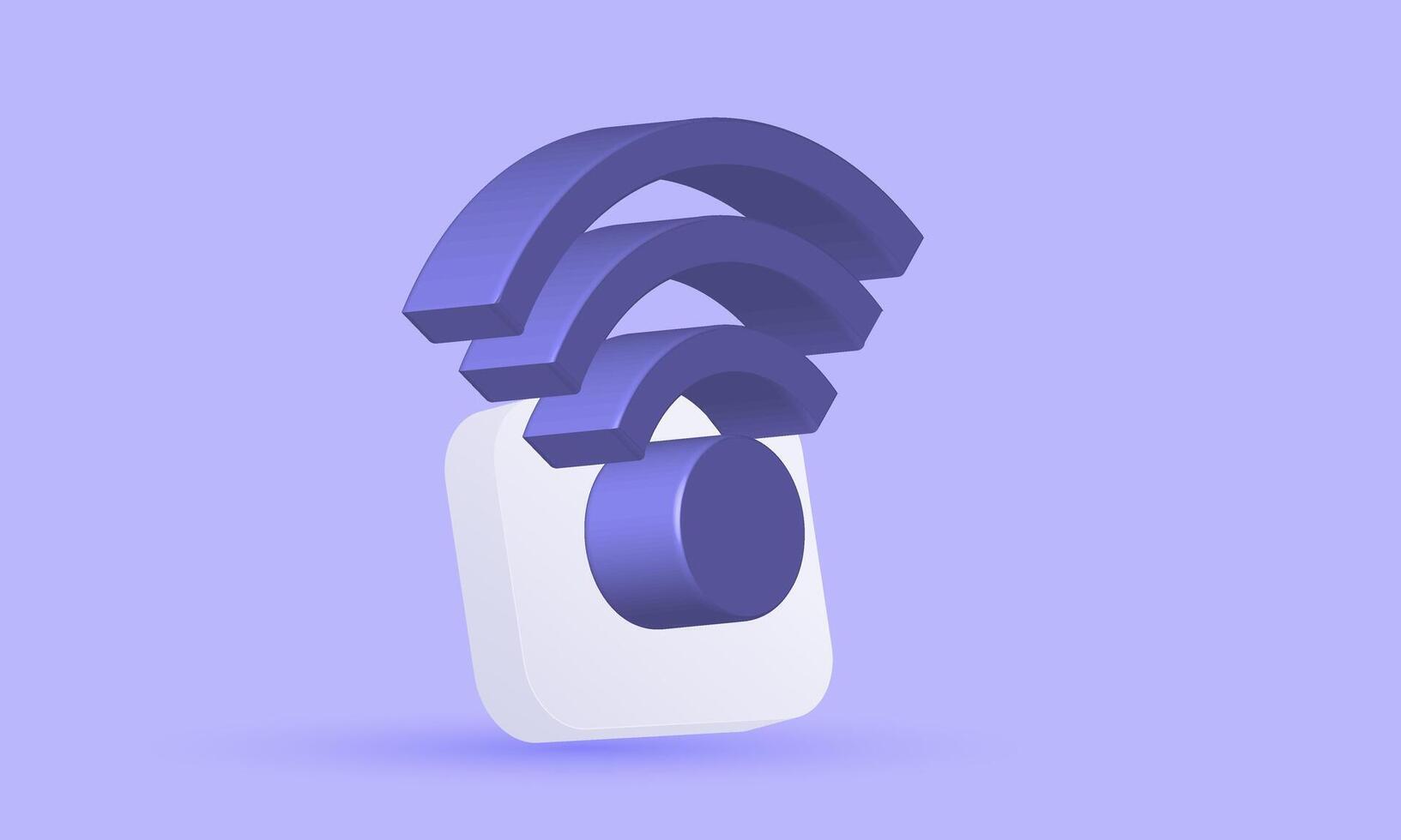 3d icon wireless connection sharing network on concept new idea design vector