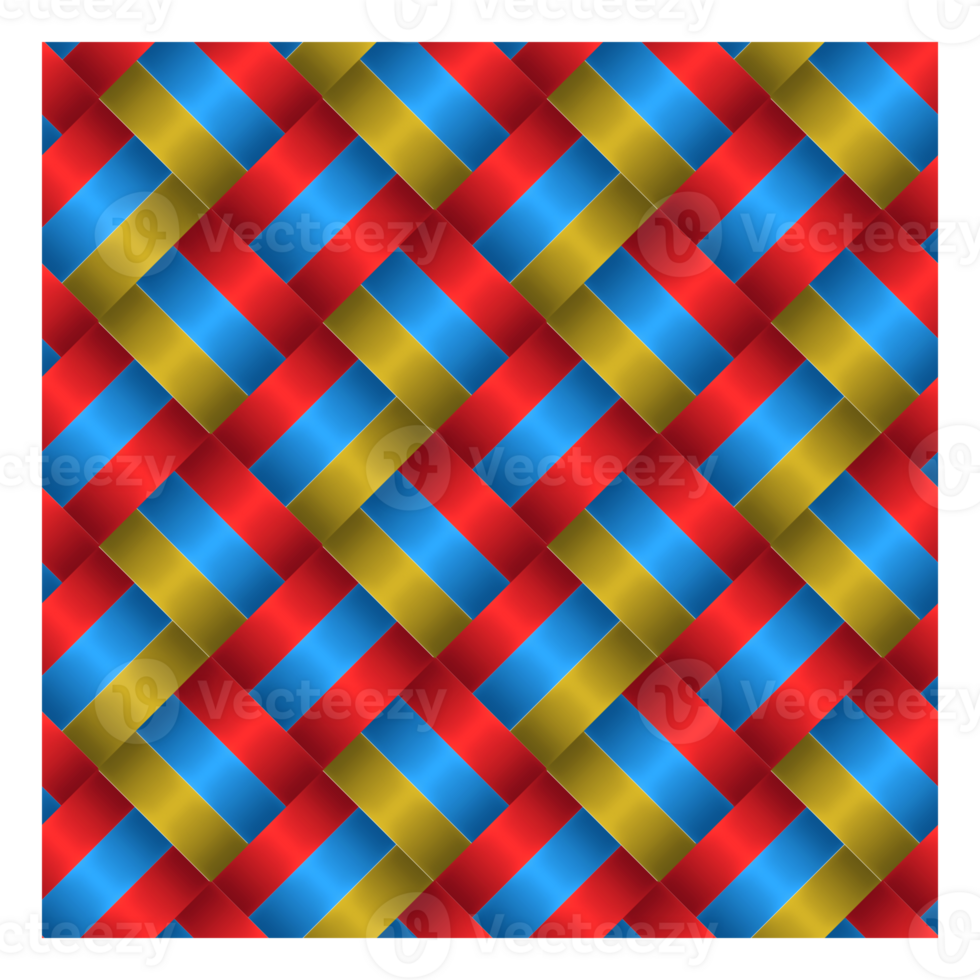 Red gold and blue weave seamle pattern. png