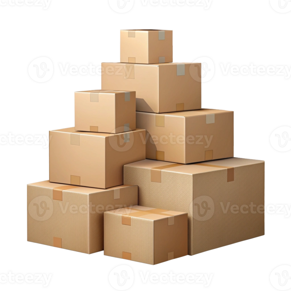 Stack of Cardboard Boxes png