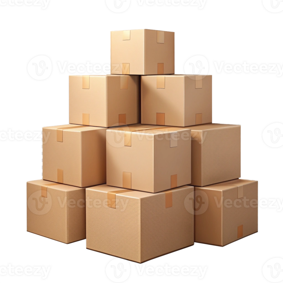 Stack of Cardboard Boxes png