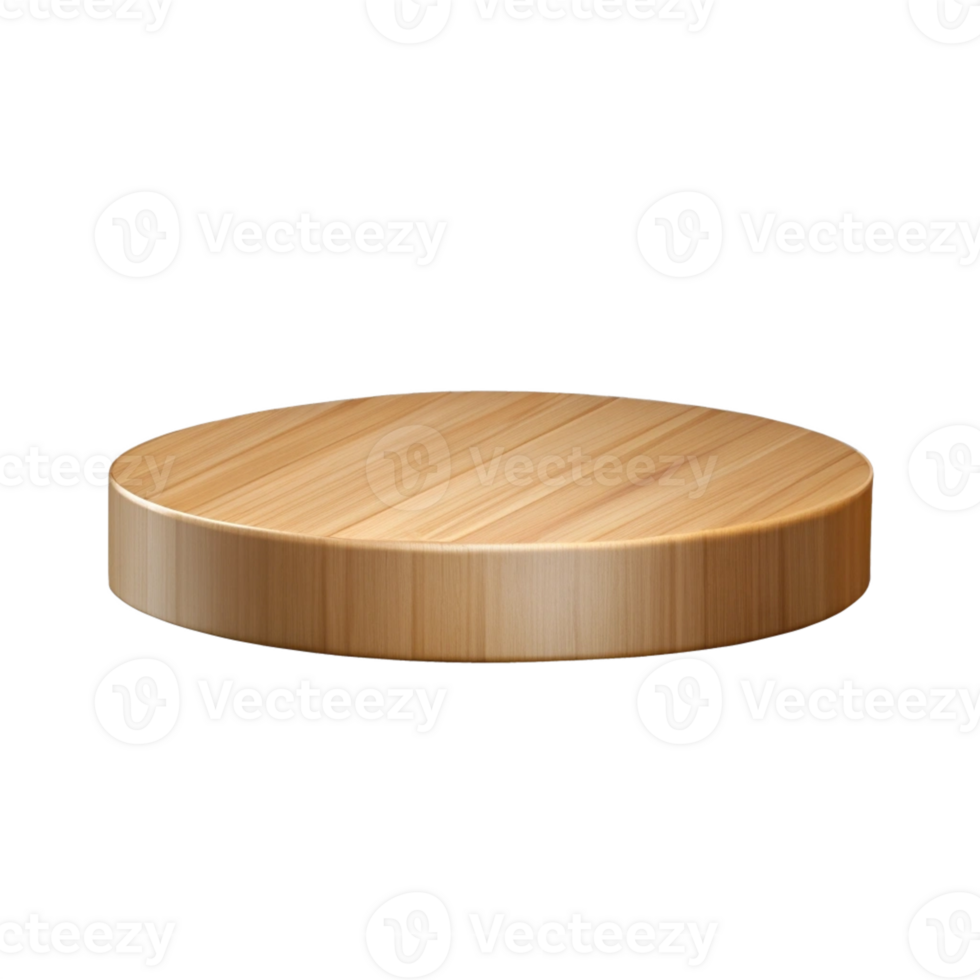 Round Wooden Platform for Product Display png
