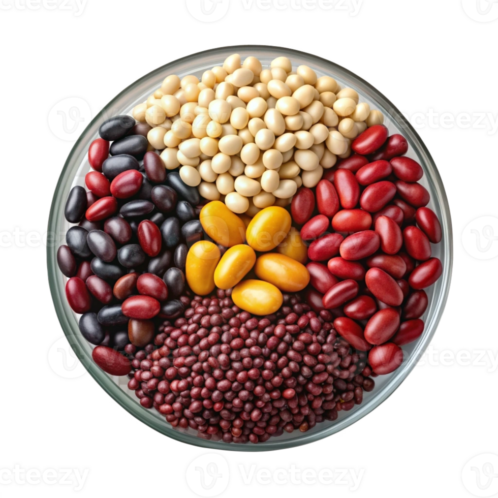 Assorted Beans in a Bowl png